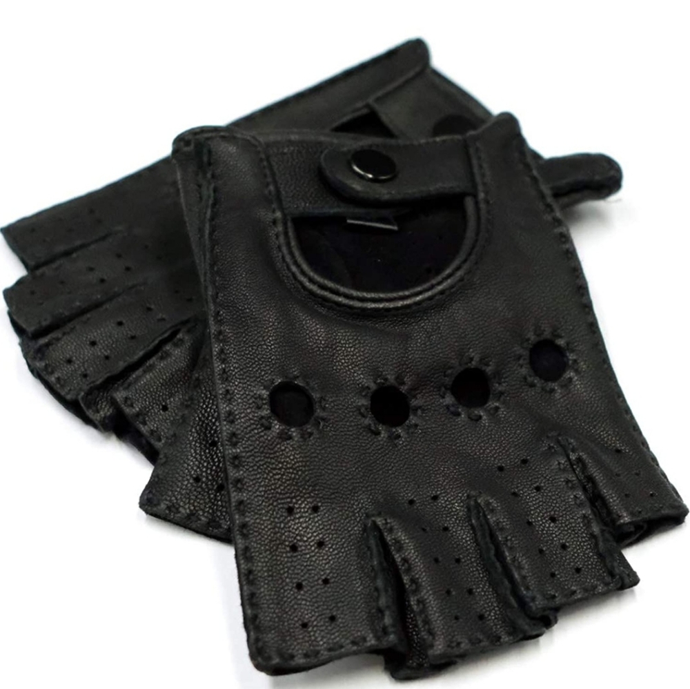 Hand Made Fingerless Leather Driving Gloves